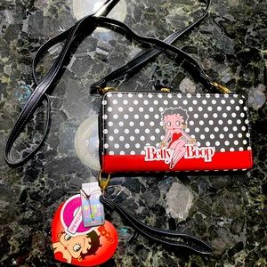 NWT Betty Boop Crossbody Wristlet Wallet